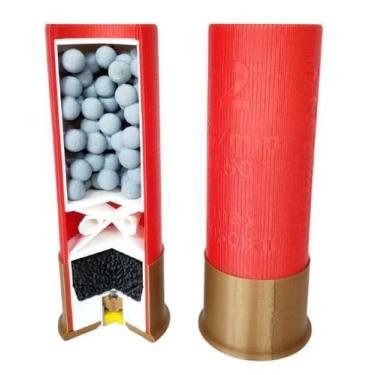 Imagem de Cartucho Calibre 12 Decorativo Impressão 3d 225mm - Garcia 3D