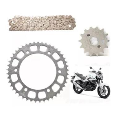 Imagem de Kit Relação Transmissão Fazer250 Até 2017 Aço 1045 - 15x45 Passo 428 -