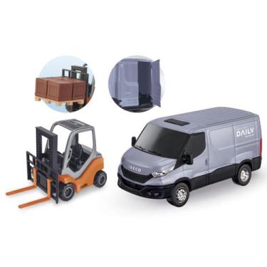 Imagem de Brinquedo Van Iveco Daily Abre Porta Traseira c/Empilhadeira - Usual B