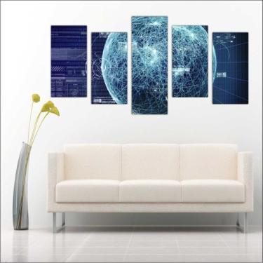 Imagem de Quadro Decorativo Internet Binários Informática Mosaico - Vital Quadro
