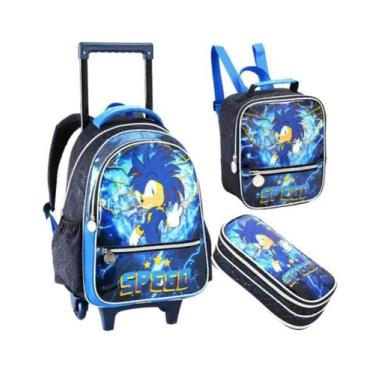 Imagem de Kit Mochila Lancheira e Estojo - Denlex