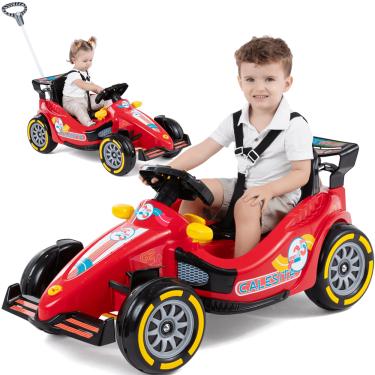 Imagem de Carrinho de Passeio e Pedal Infantil Calesita F25 Vermelho