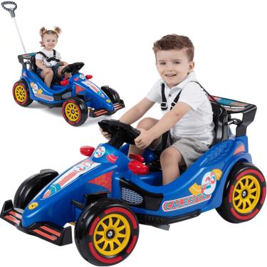 Imagem de Carrinho de Passeio e Pedal Infantil Calesita F25 Azul 30kg