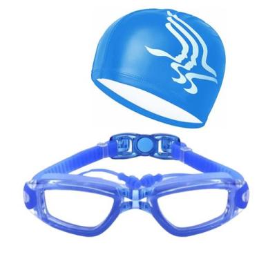 Imagem de Óculos Natação Mergulho Piscina Lentes Transparentes Touca - Hero Band