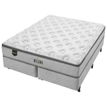 Imagem de Conjunto Box Queen Molas Minaspuma Milano Gel 158x198x70cm
