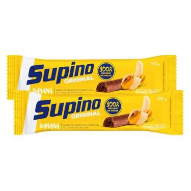 Imagem de Kit 2 Barra de Fruta Supino Banana com Chocolate com 24g