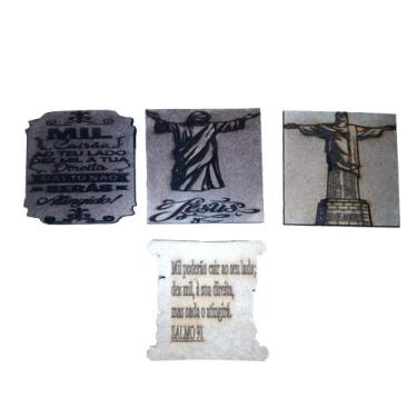 Imagem de KIT 4 IMÃ DE GELADEIRA Religiosa - intertudo
