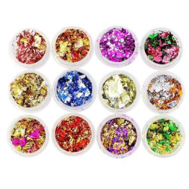 Imagem de Foil com detalhe cromado 12 un helen color decoração unhas