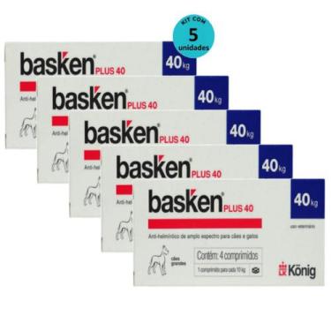 Imagem de Vermífugo Basken Plus 40 p/ Cães e Gatos 1 comp. para cada 10Kg cx c/ 