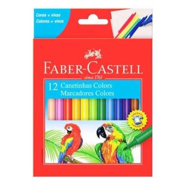Imagem de Canetinha Hidrográfica Colors 150112 12 Cores - Faber Castell - Tendtu