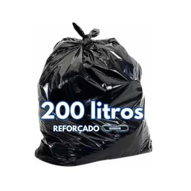 Imagem de Saco para Lixo 200 Litros - Reforçado Preto - Pacote com 5kg - BASAM