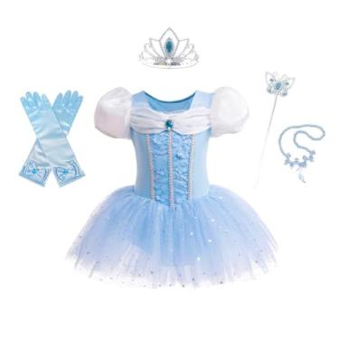 Imagem de Dressy Daisy Collant de balé, vestido tutu para meninas, bailarina, fantasia de dança, roupa de dança com saia de tule, Estilo O (vestido com acessórios), 2-3 Anos
