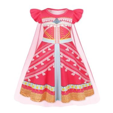 Imagem de WonderBabe Girls Arabian Princess Costumes Little Girls Dress Up Cosplay Fancy Halloween Christmas Party Outfit with Cape size 7-8