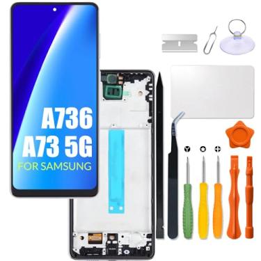 Imagem de Substituição para tela LCD Samsung Galaxy A73 5G com moldura INCELL para Samsung A736 A736B A736B/DS Tela sensível ao toque digitalizador Display LCD com kit de reparo (sem função de impressão de