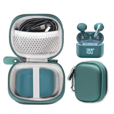 Imagem de getgear Capa para fones de ouvido sem fio TOZO T21, fone de ouvido Bluetooth 5.3 e fones de ouvido Bluetooth sem fio T20 (verde)