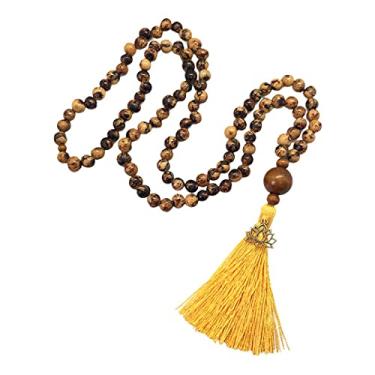 Imagem de Japamala 108 Contas Semente de Açai c/Medalha Flor de Lótus