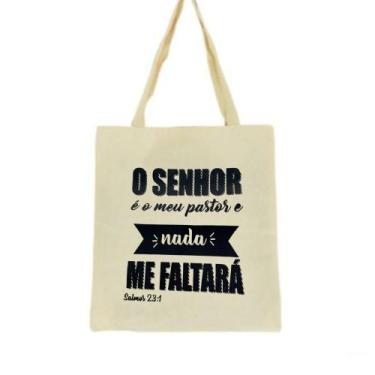 Imagem de Bolsa Ecobag 100% algodão Estampa NADA ME FALTARÁ - CARIOCA MAIS