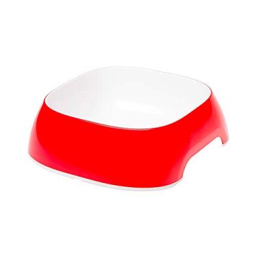 Imagem de Ferplast Glam Cat Bowl - Tigela de plástico para comida e água para gatos, moderna, antiderrapante e fácil de limpar, 0,4 litros, vermelha