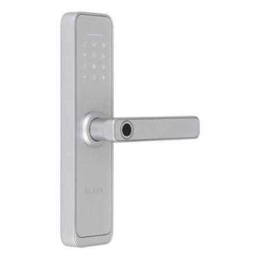 Imagem de Fechadura Digital Elsys Prata Biometria, Chave, Senha E Wifi