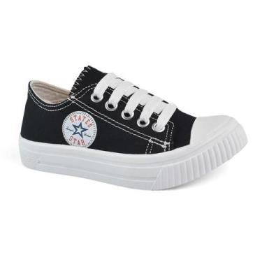 Imagem de Tênis Botinho B676  Jeans Meninos Preto, Preto, 33