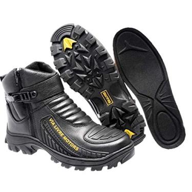 Imagem de Bota Coturno Motoqueiro Adventure Couro (44)