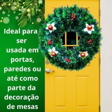 Imagem de Guirlanda Para Decoração Porta Enfeite Casa Natal Decorada 40cm Festão