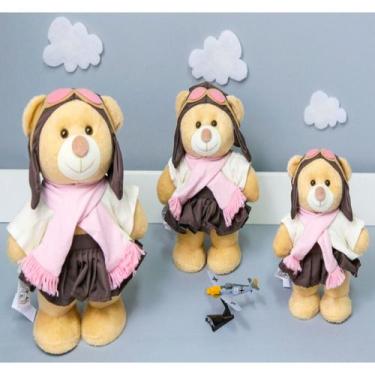 Imagem de Trio de urso aviador clássico amore - para nichos  - CKD CONFECCOES, R
