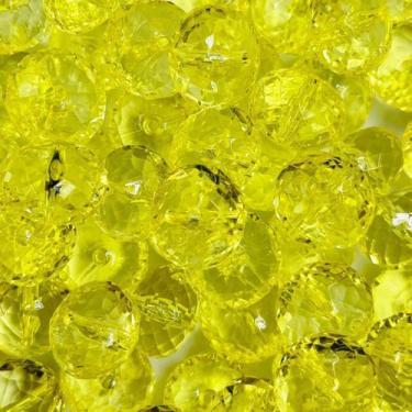 Imagem de Miçanga Passante Redondo Chato 12x16mm Amarelo 10pçs 23g - Macall