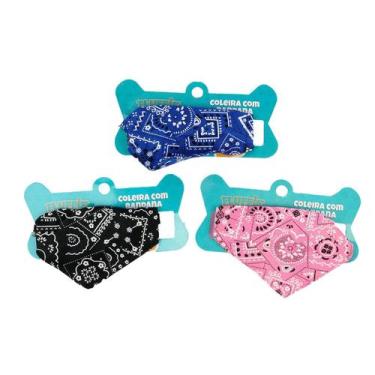 Imagem de Kit com 4 Bandanas Estampada para Pet Colors - C3B