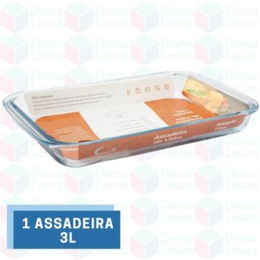 Imagem de 1 Forma Retangular 3L Forno Assados Sobremesa Festas Servir Doces - Ca