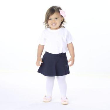 Imagem de Meia Calça Branca Lisa Bebê Pimpolho 02 ao 03