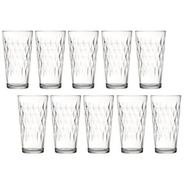 Imagem de Copo Vidro 350ml Vitrage Suco Agua Glamour Luxo Nadir - 10 Un - NADIR 