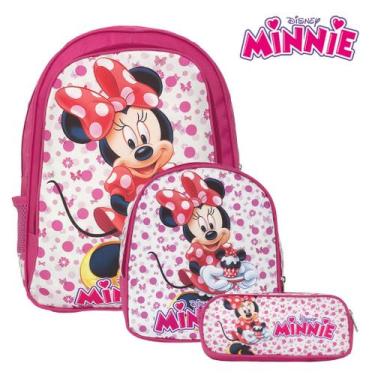 Imagem de Mochila Feminina Minnie Costas Com Lancheira Infantil Rosa - TOYS 2U
