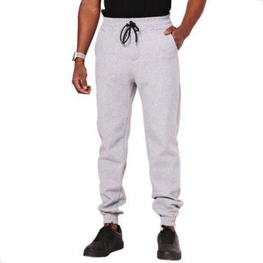 Imagem de Calça Moletom Skinny Jogger Masculina West Route 3 Bolsos, Cinza, G