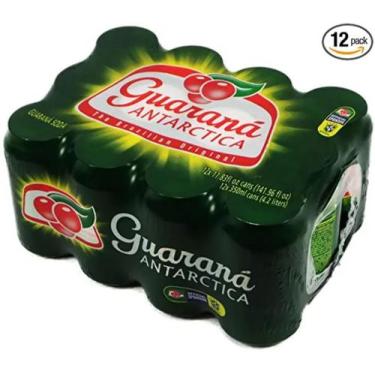 Imagem de 12 latas de REFRIGERANTE guaraná ANTARTICA 350 ml - guarana antarctica