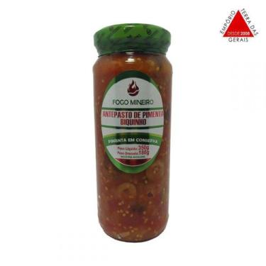 Imagem de Antepasto Artesanal de Pimenta Biquinho Fogo Mineiro Minas 350ml