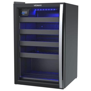 Imagem de Expositora Champanheira Venax 100L Porta Invertida Preto Fosco 127V 27521