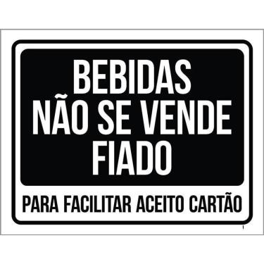 Imagem de Placa Bebidas Não Se Vende Fiado 36X46