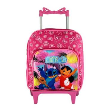 Imagem de Mochila Creche Escolar Infantil Com Rodas Tam P Lilo & Stitch - LOBETR
