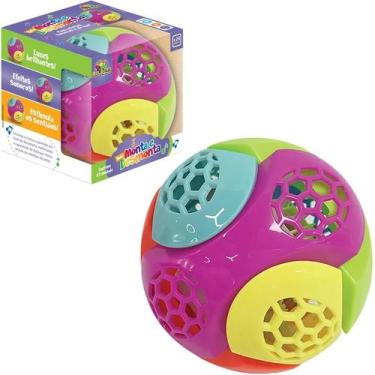 Imagem de Brinquedo para bebe bola maluca monta/desmonta som art brink