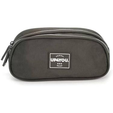 Imagem de Estojo Escolar Up4you Duplo Crinkle Cinza Luxcel