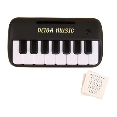 Imagem de Almencla Brinquedo de piano do bebê crianças piano de bolso portátil som musical brinquedo luz som brinquedo musical crianças teclado elétrico para iniciantes , Preto