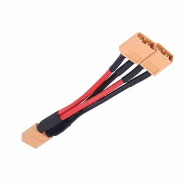 Imagem de Adaptador de Conector de Bateria Paralela XT60 Jaqueta de Silicone Carregamento Rápido RC Lipo 1 Macho para 2 Fêmeas 1 Fêmea para 2 Machos Cabo 14AWG 14 Cm de Comprimento (1