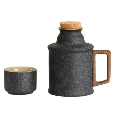 Imagem de Xícaras De Chá Vintage Com Tampa, Bule De Chá Chinês E Copo De Caneca De Uso Duradouro, Para Restaurante De Escritório Doméstico(Black)