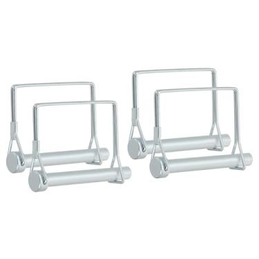 Imagem de PATIKIL Pino de acoplador de reboque 2/5 x 2-3/4, 4 pinos de bloqueio de fio quadrado pino de trava de eixo pino de engate de segurança para reboque agrícola trator caminhão barco reboque (10 x 70 mm)