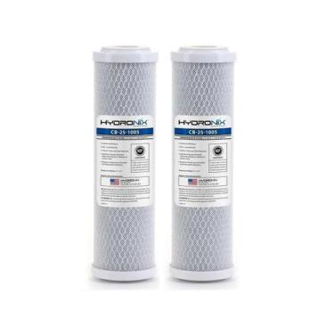 Imagem de Kit 2 Refil Carbon Block Hydronix 10X2.1/2 5 Micras Carvão - Br Fish A