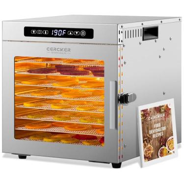 Imagem de Desidratador de Alimentos Cercker 9 Bandejas - 800W, Controle de Temperatura, Ideal para Carne Seca e Frutas