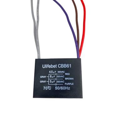 Imagem de Novo capacitor de ventilador de teto CBB61 4,5 uf + 6 uf + 5 fios 250 V