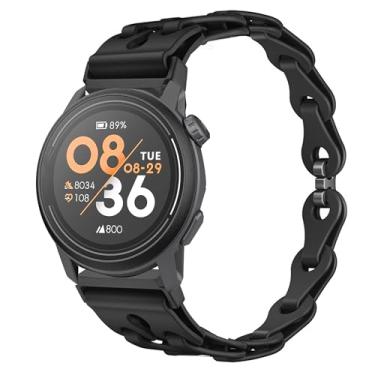 Imagem de Compatível com pulseiras COROS PACE 3, pulseiras de substituição de silicone elástico de 20 mm e 22 mm, compatíveis com smartwatch COROS PACE 3/APEX 2 Pro/APEX 46 mm/APEX 2/PACE 2/APEX 42 mm (preta,