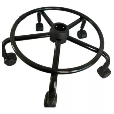 Imagem de Estrela Caixa Secretária com Aro e Rodízios – Base de Aço Reforçada, Estrutura Durável, Estabilidade e Mobilidade para Cadeiras de Escritório - Escritex